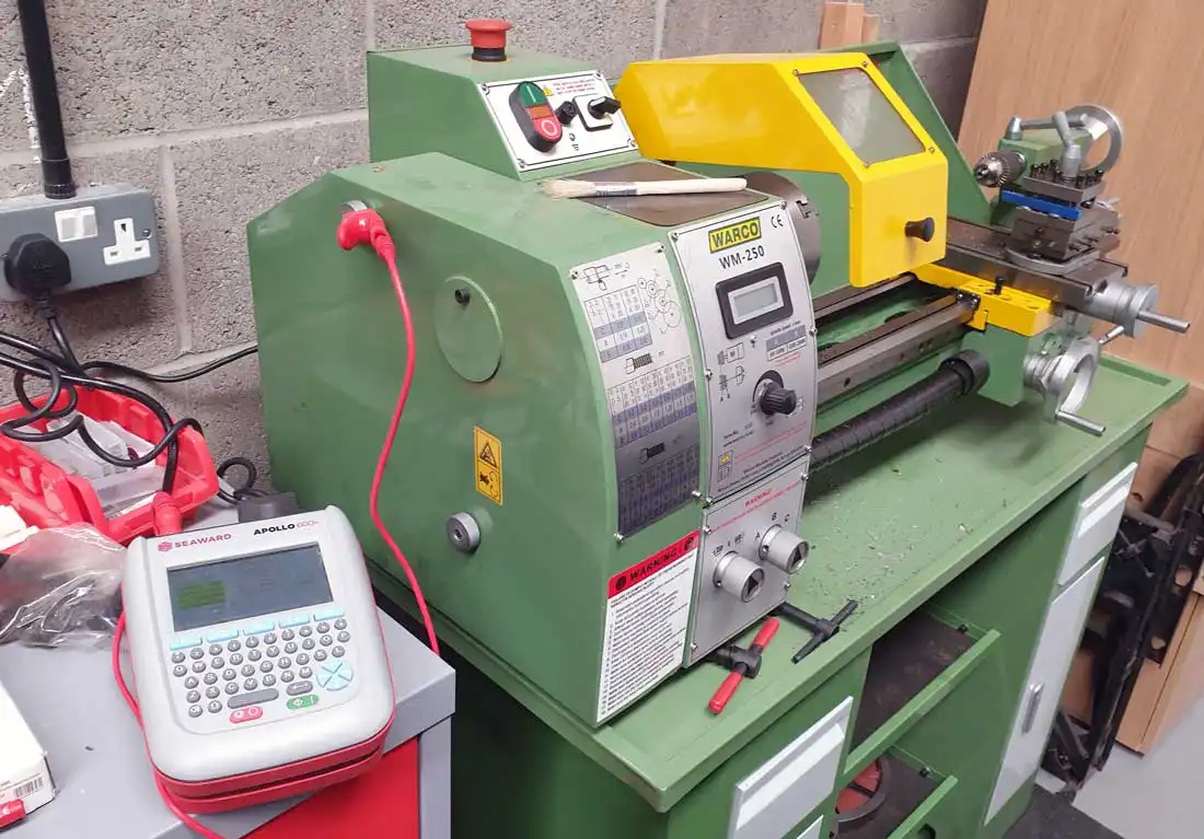 pat testing workshop lathe